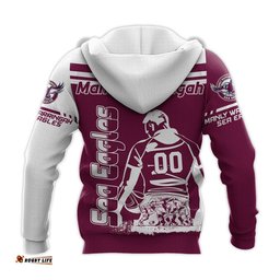 manly warringah sea eagles hoodie personalized pentagon style nrl