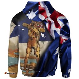 Australia Hoodie ANZAC Day Soldier Calling