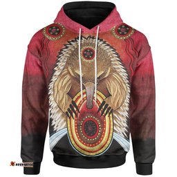 Aboriginal Hoodie Australian Echidna