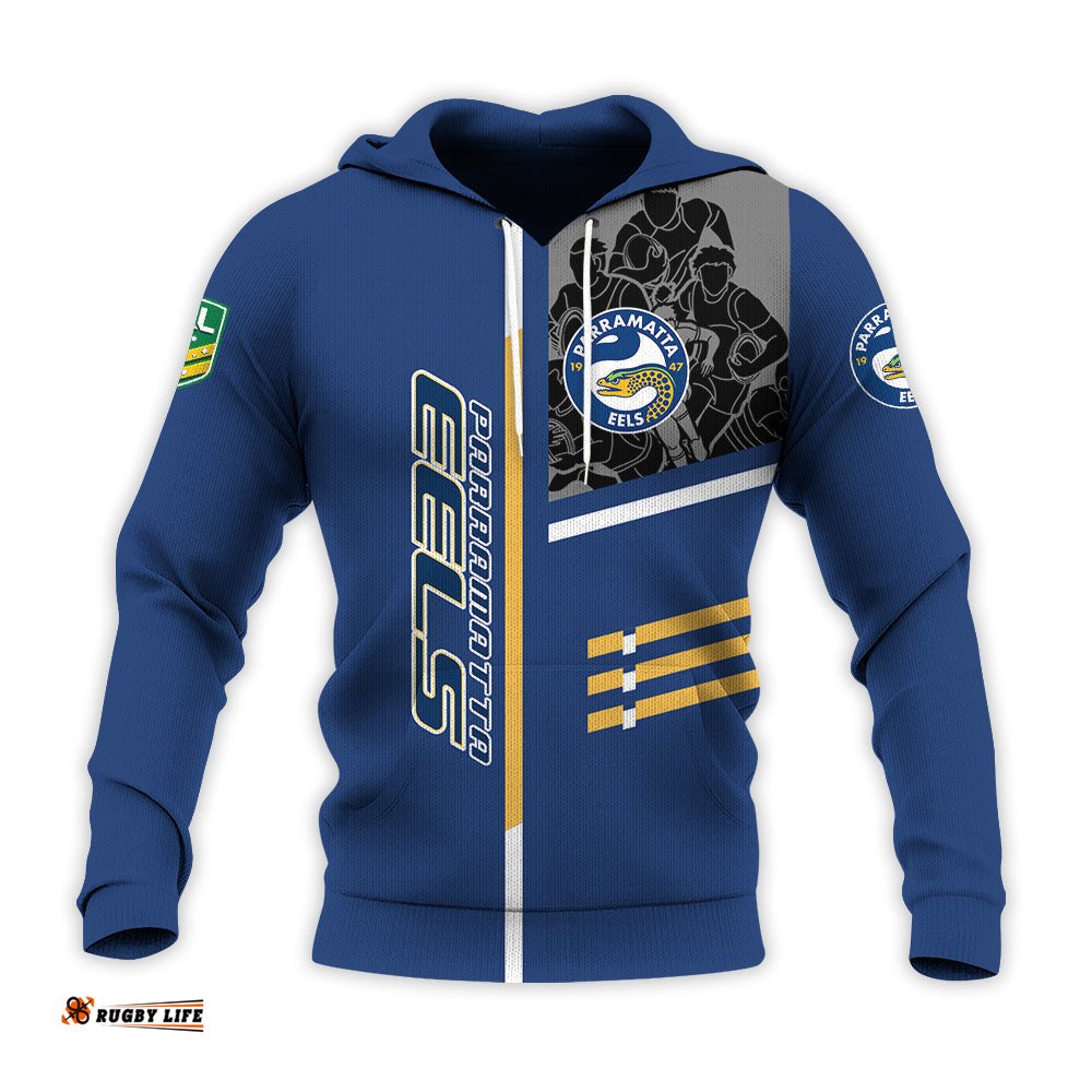 parramatta eels hoodie personalized rugby for fan nrl