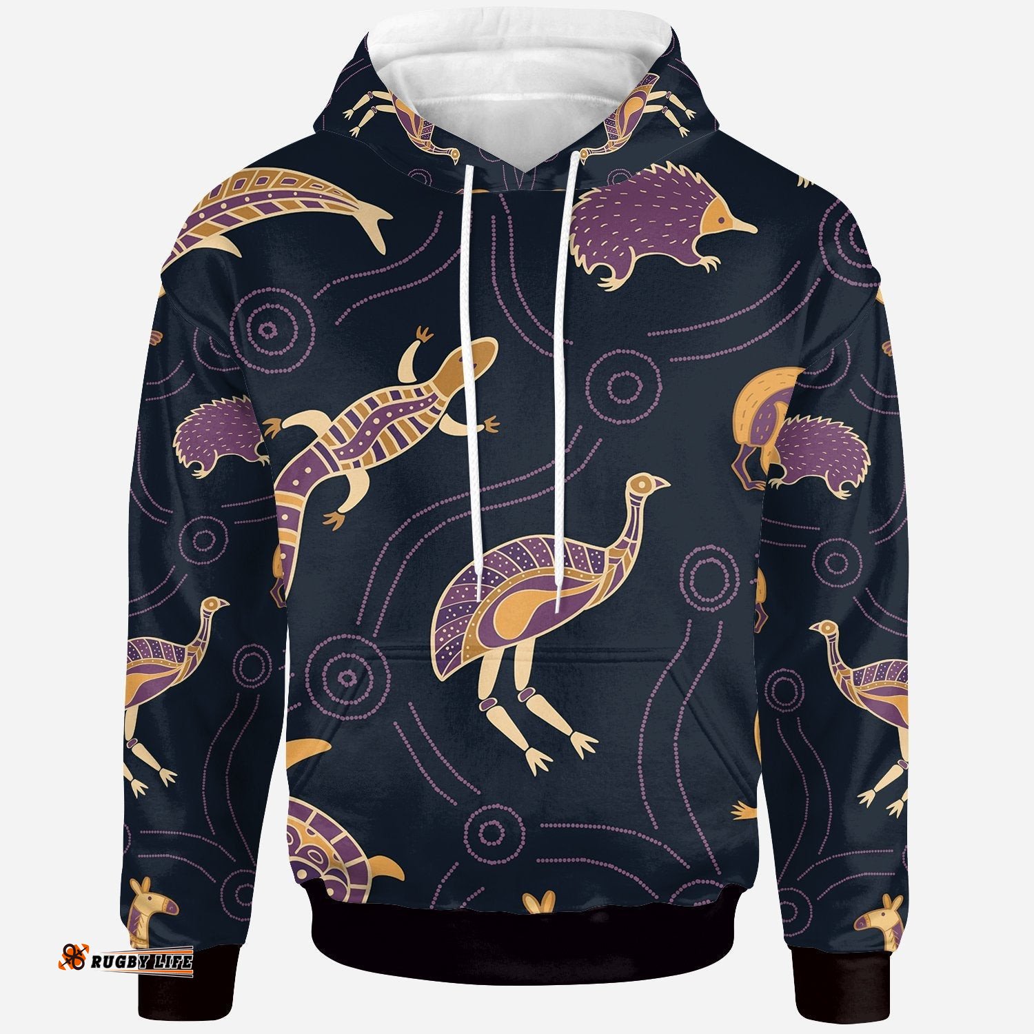 Hoodie Indigenous Animals Patterns