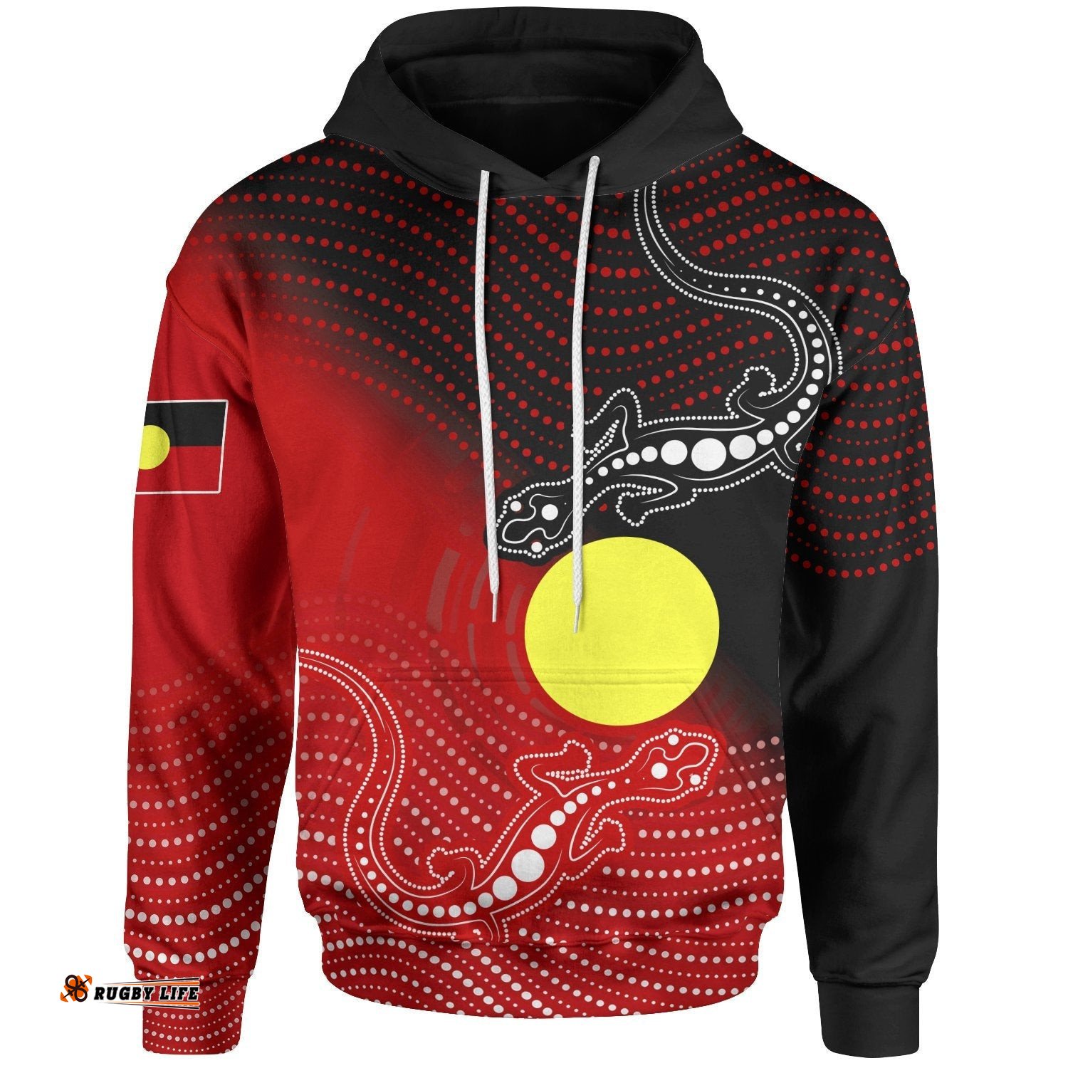 Aboriginal Hoodie Two Indigenous Lizard