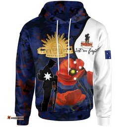 anzac day hoodie lest we forget