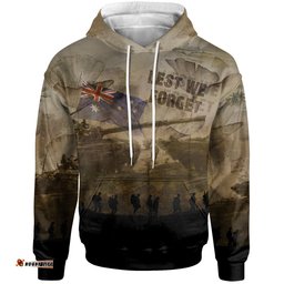ANZAC Day Hoodie Lest We Forget Vintage Style