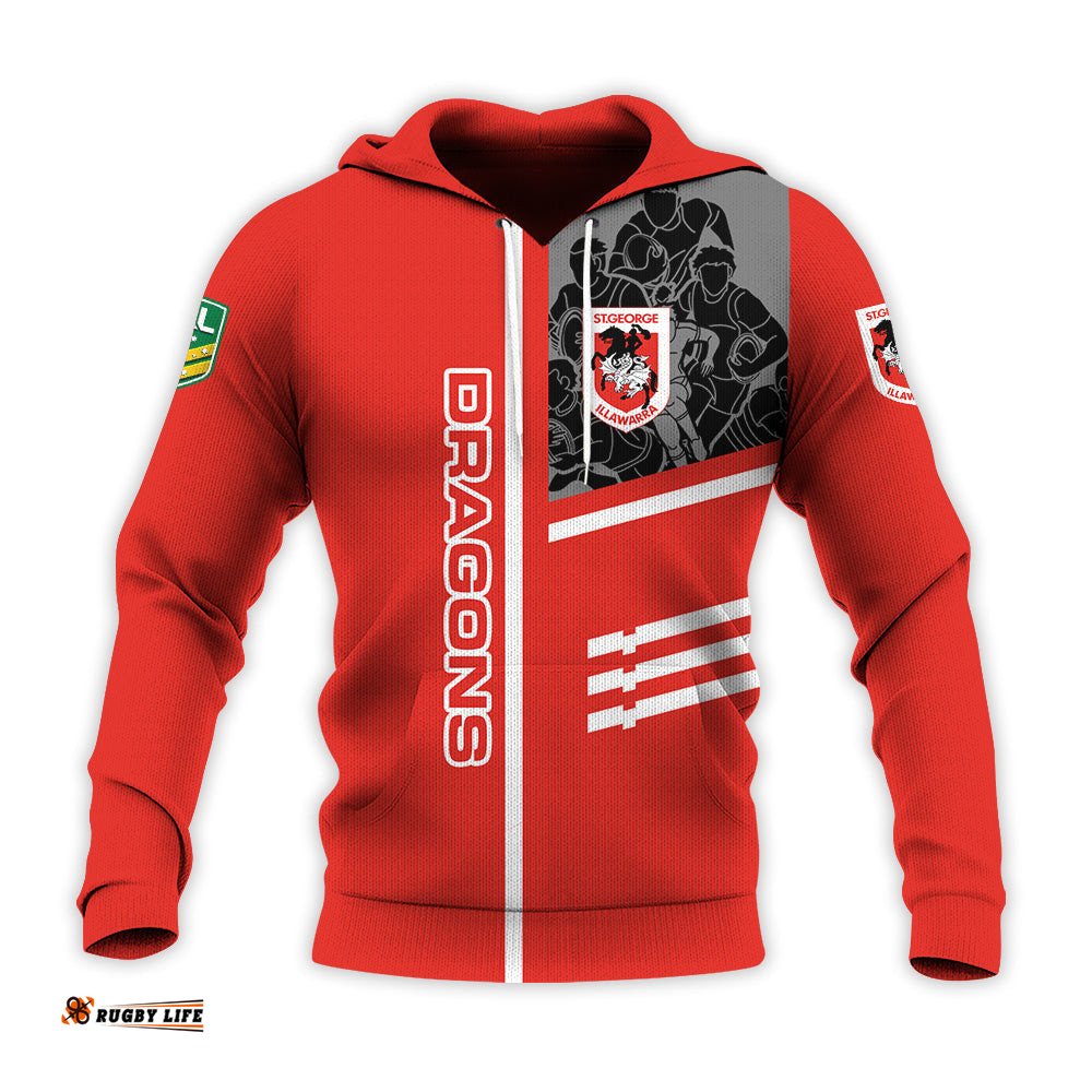 st george illawarra dragons hoodie personalized rugby for fan nrl