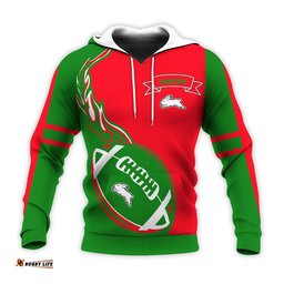 south sydney rabbitohs hoodie flame ball nrl