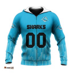 cronulla sutherland sharks hoodie logo sport ombre nrl