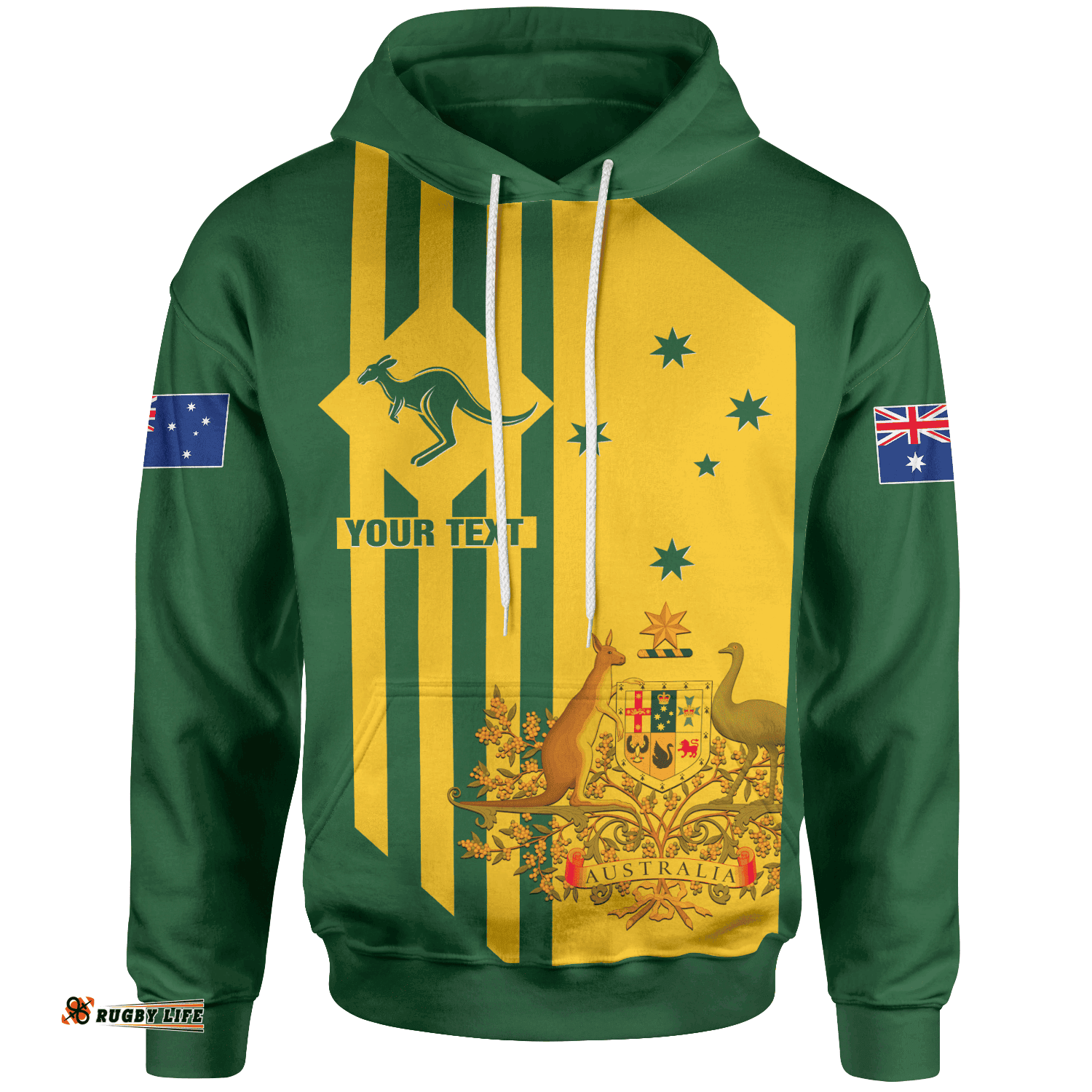 Custom Hoodie Australia Kangaroo Sign National Color