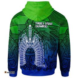 Torres Strait Islanders Hoodie Turtle and Dhari Mask