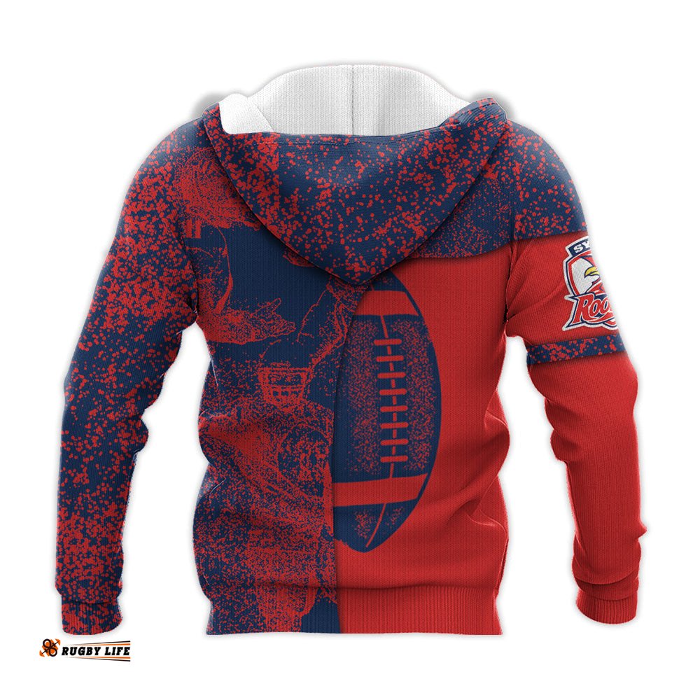 sydney roosters hoodie graffiti spray nrl
