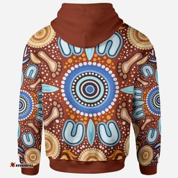 Aboriginal Hoodie Indigenous Circle Dot Painting Ver02