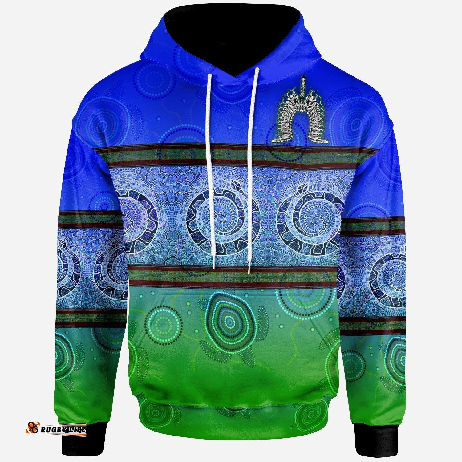 Hoodie Turtle With Dhari Mask Snake Patterns