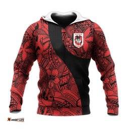 st george illawarra dragons hoodie polynesian nrl