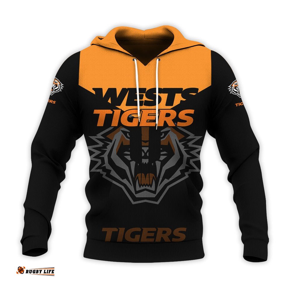 wests tigers hoodie drinking style nrl