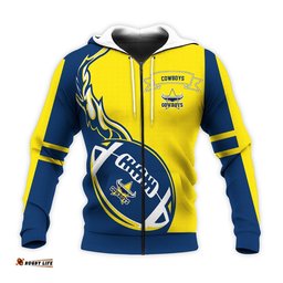 north queensland cowboys hoodie flame ball nrl