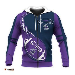 melbourne storm hoodie flame ball nrl
