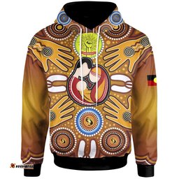 hoodie aboriginal family with dot painting art