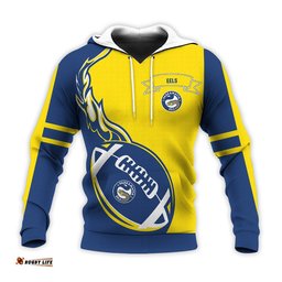 parramatta eels hoodie flame ball nrl