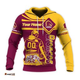brisbane broncos hoodie personalized pentagon style nrl