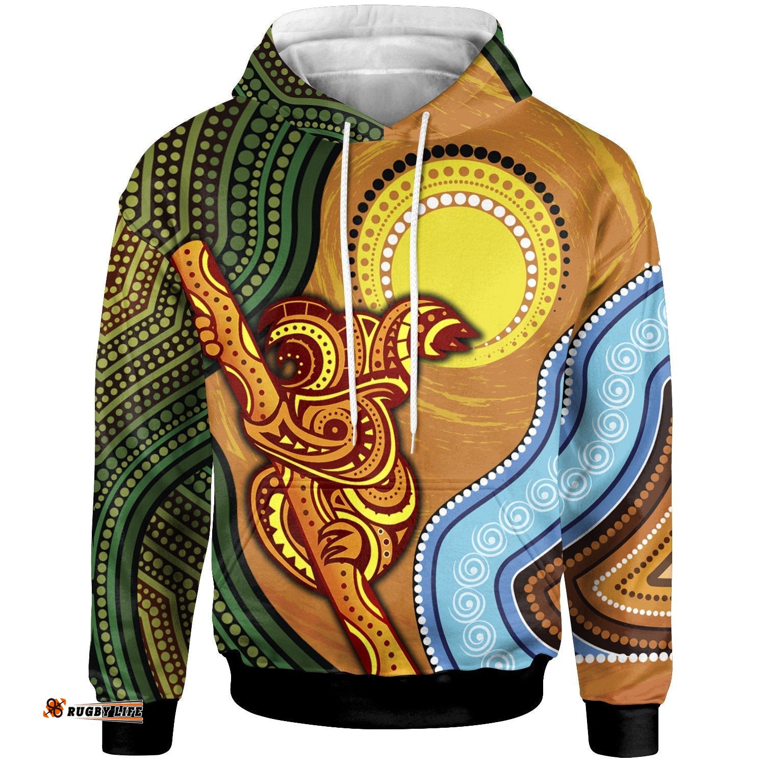 Hoodie Australian Aboriginal Dot Painting Koala