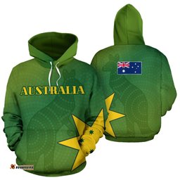 Aboriginal Hoodie, Kangaroo Patterns Australia Flag