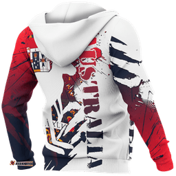 Hoodie Australian Coat Of Arms Great Aussie All Over Print Unisex