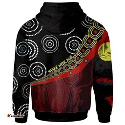 hoodie aboriginal flags dot acrylic paint style naidoc unisex