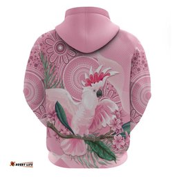 pink cockatoo australia hoodie aussie cacatua leadbeateri aboriginal art