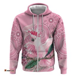 pink cockatoo australia hoodie aussie cacatua leadbeateri aboriginal art