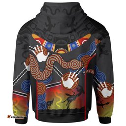 Aboriginal Hoodie, Australian Boomerang and Snake Indigenous Art