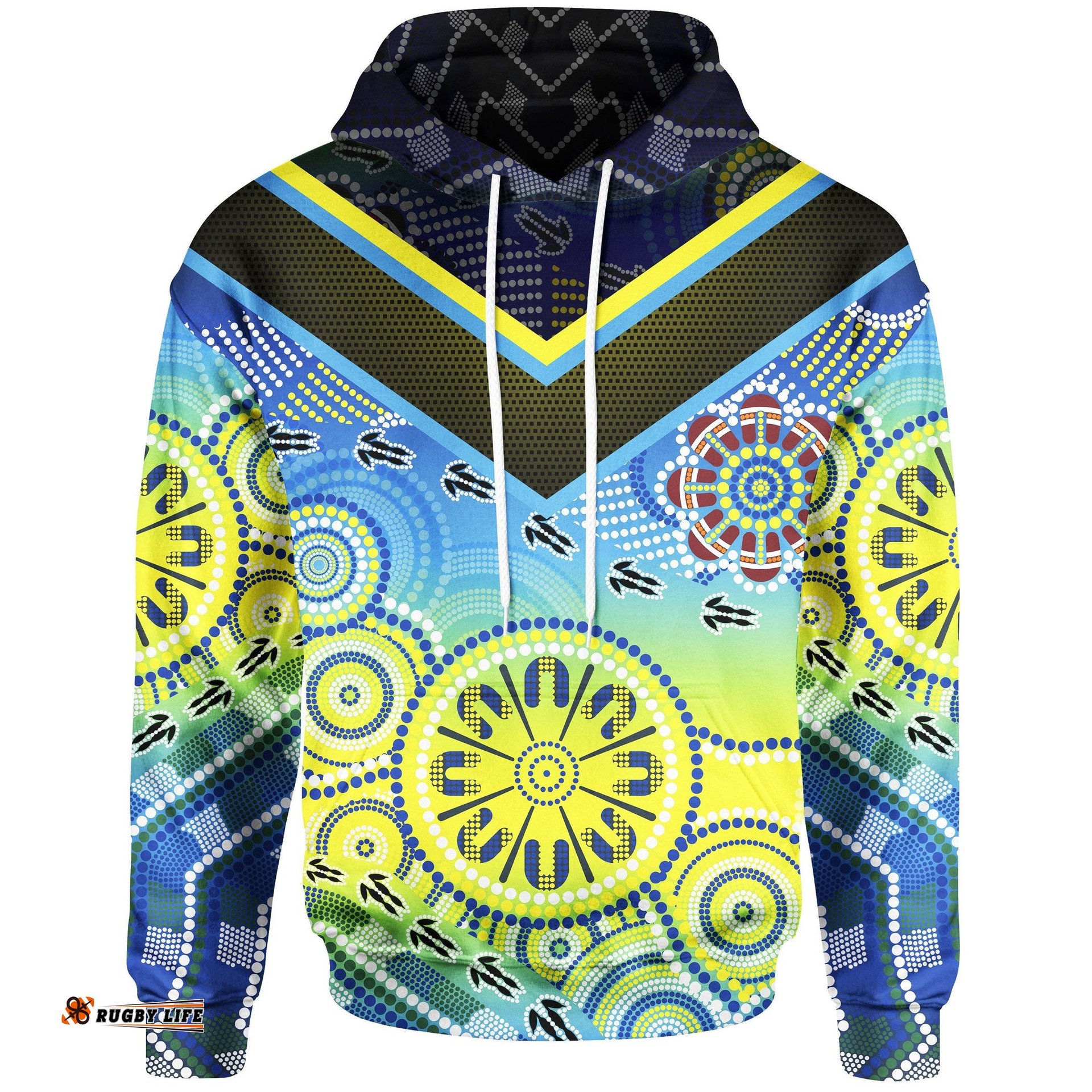 Aboriginal Hoodie Dot Painting Indigenous Circle Patterns
