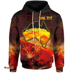 Aboriginal Personalised Hoodie Anangu Custodians