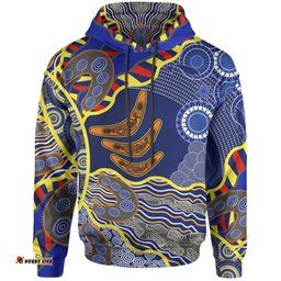 Aboriginal Hoodie, Australian Boomerang Dot Painting Art