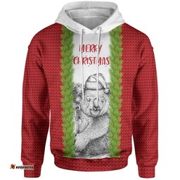 Australia Christmas Hoodie Merry Christmas Koala