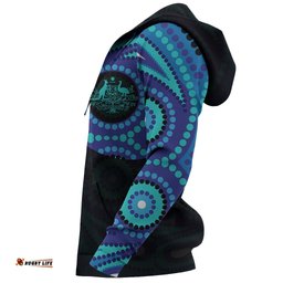 Aboriginal Hoodie, Australian Coat Of Arms Dot Painting Tattoo
