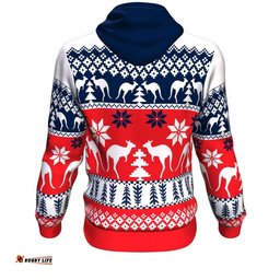 Christmas Hoodie Kangaroo Hoodie Snowflakes All Over Print Unisex