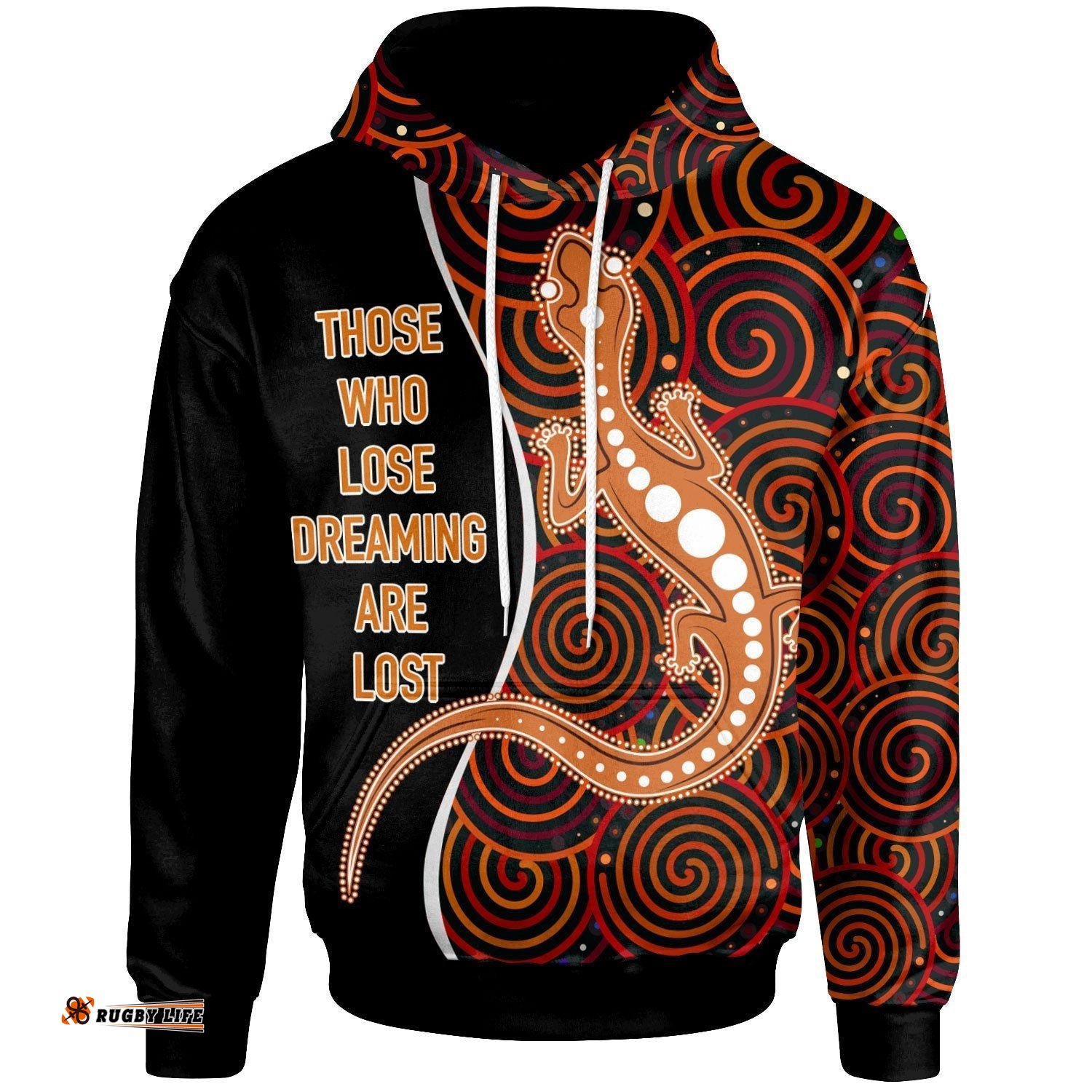 Aboriginal Hoodie Indigenous Lizard Dreaming
