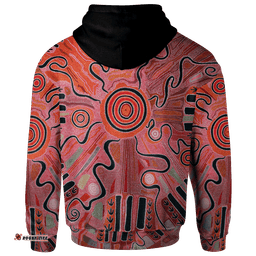 Aboriginal Hoodie Indigenous Footprint Landscape