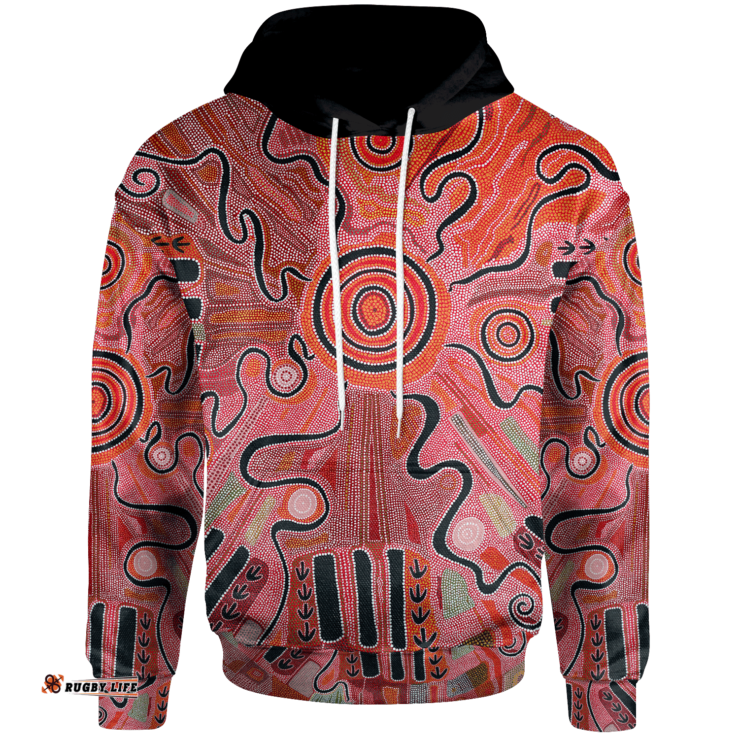 Aboriginal Hoodie Indigenous Footprint Landscape