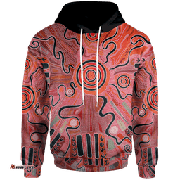 Aboriginal Hoodie Indigenous Footprint Landscape