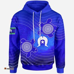 Torres Strait Islanders Hoodie Torres Symbol With Turtle
