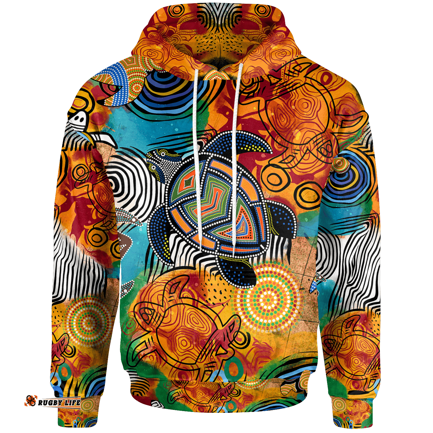 Aboriginal Hoodie Turtle Indigenous Art