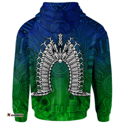 custom text torres strait islander hoodie dhari mask