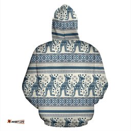 Aboriginal Hoodie, Kangaroo Pattern All Over Print