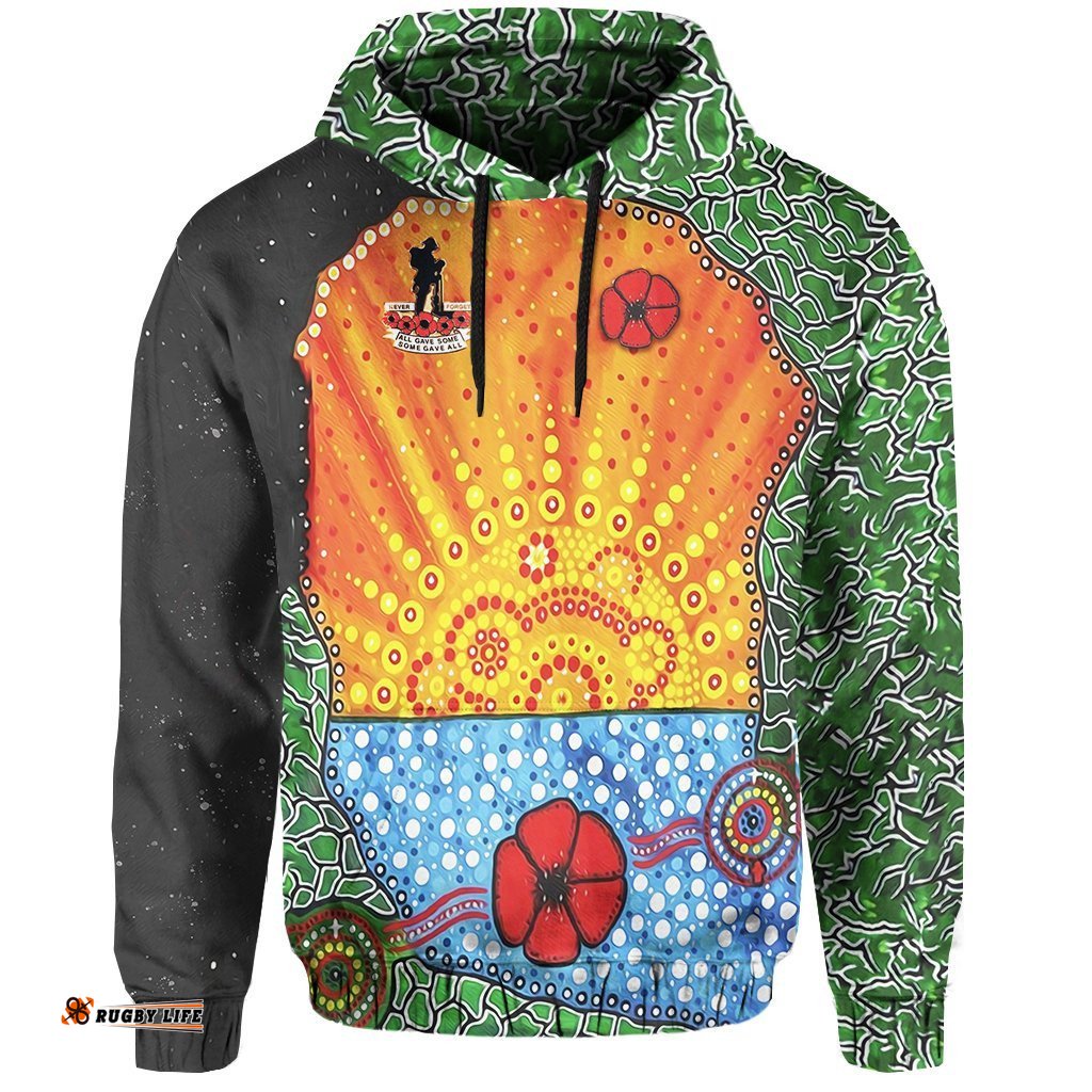 ANZAC Day Hoodie Lest We Forget Poppy