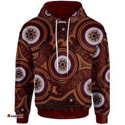 Aboriginal Hoodie Aboriginal Human Dot Painting Art