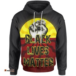 Hoodie, Aboriginal Black Lives Matter Sun Dot Painting