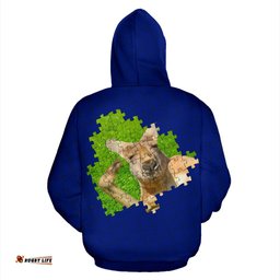 Hoodie Kangaroo Hoodie Puzzles Funny Unisex