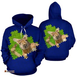 Hoodie Kangaroo Hoodie Puzzles Funny Unisex