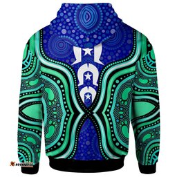 Torres Strait Hoodie Torres Strait Symbol And Aboriginal Patterns